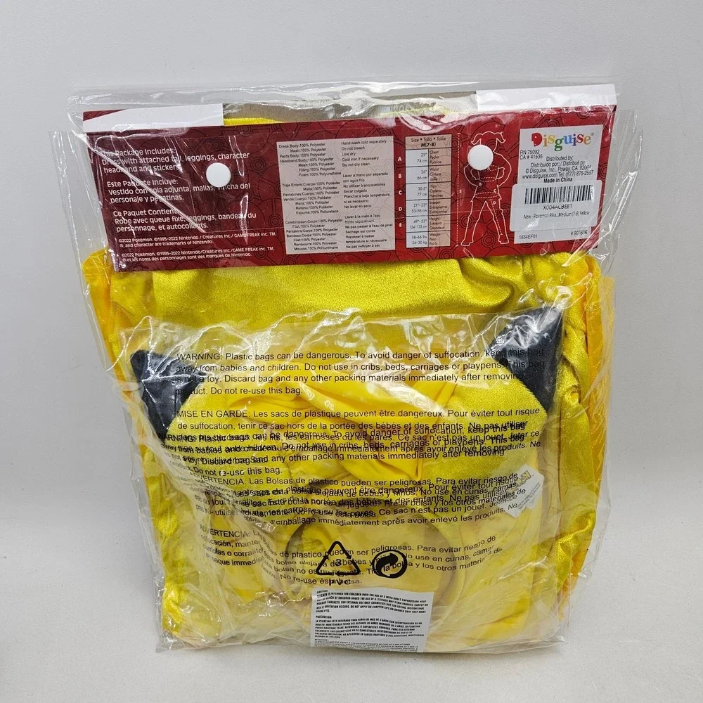 Girls Pokemon Halloween Costume Pikachu Yellow Classic Dress Medium 7-8 NEW 59 - Picture 7 of 11